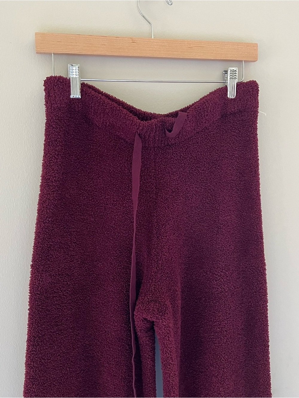 Softies Marshmallow Fleece Soft Pant Women Size Medium Wine Red Pajama Lounge